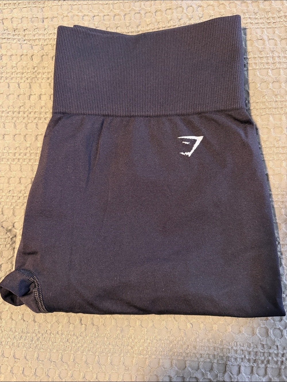 Gymshark Men's Black Athletic Performance Shorts with White Logo